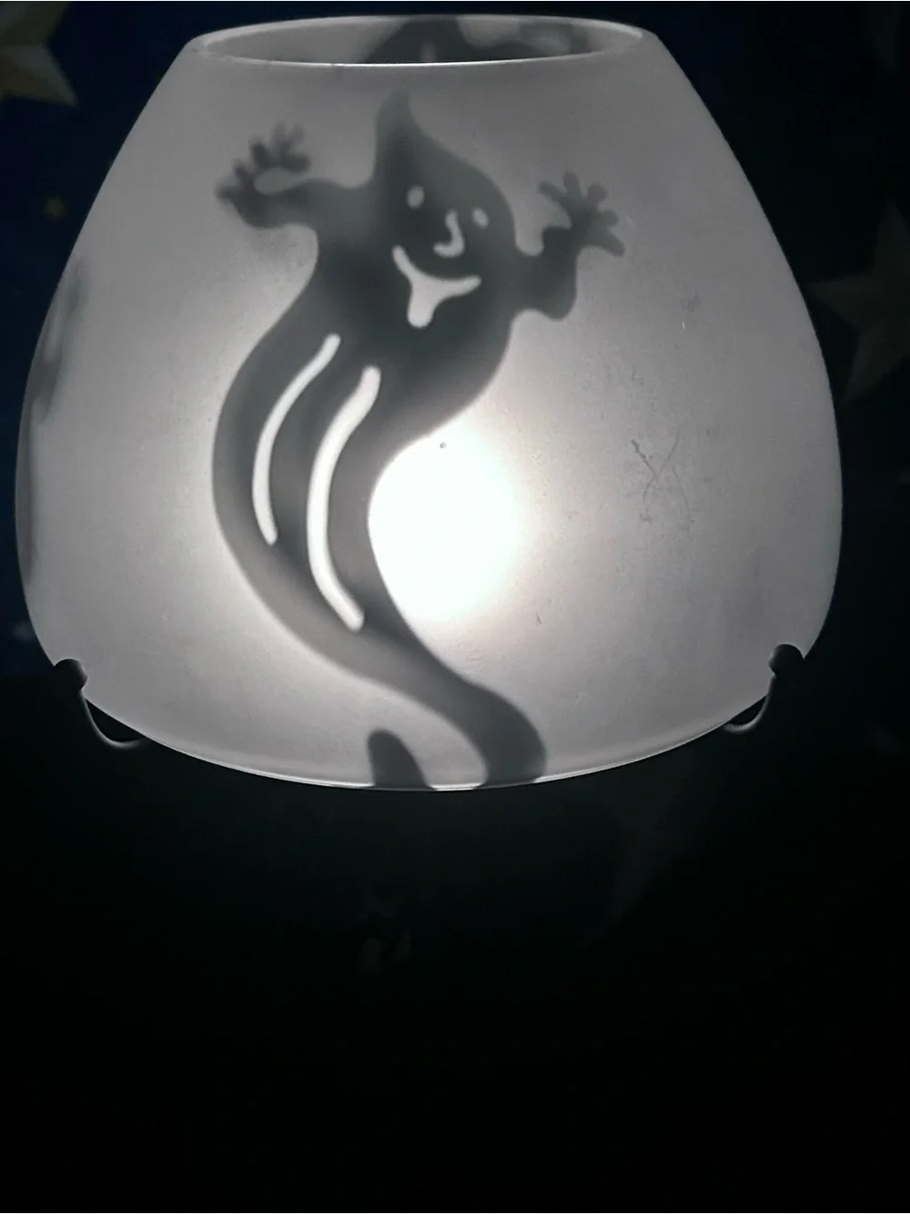 PartyLite Shadow Dancers Ghosts Candle Holder Tealight Lamp Halloween Fall Decor